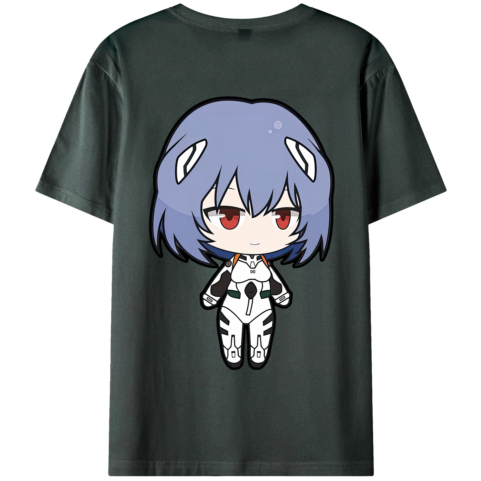 （画像用） EVA 新世紀エヴァンゲリオン 綿100％ メンズ半袖Tシャツ（バックプリント） 通気性